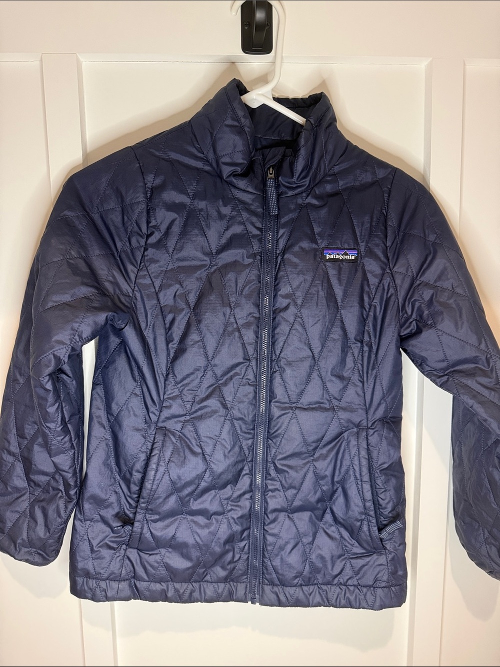 Excellent Condition Patagonia Kids Navy Quilted Puffer Jacket